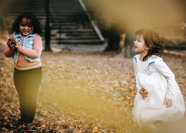 Happy children playing
